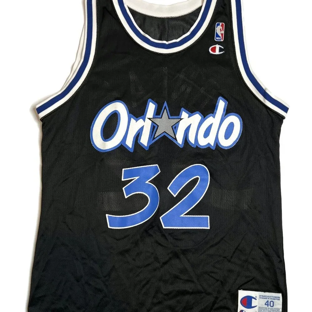 Champion Shaquille O’Neal‎ Orlando Magic Jersey Sz 40 Black Vintage 90s Shaq #32